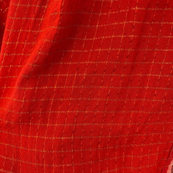 Free People red long sleeve flowy top. Size XS - Picture 3 of 5